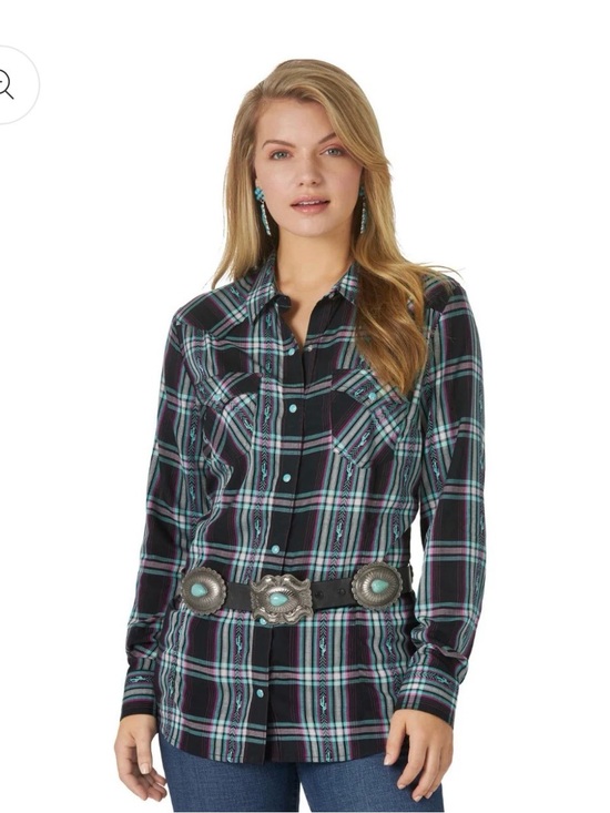 Wrangler Tops - Wrangler Retro | Western Snap Shirt | Size = L